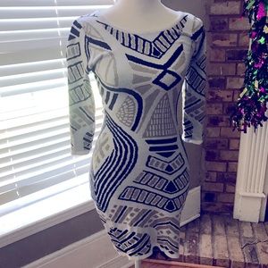 Black and gold sweater dress